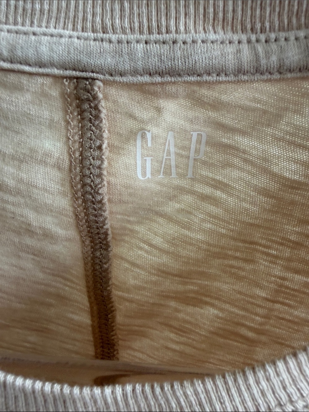 GAP Short Sleeve Crewneck Tee in Light Taupe - Picture 2 of 4